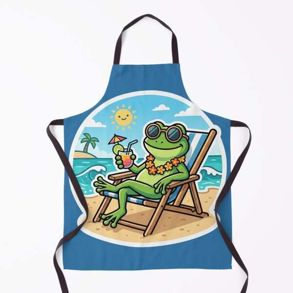 Item preview, Cool Beach Frog Relaxing – Sunglasses Summer Vacation Cartoon Aesthetic designed and sold by ArtsyExplorer.