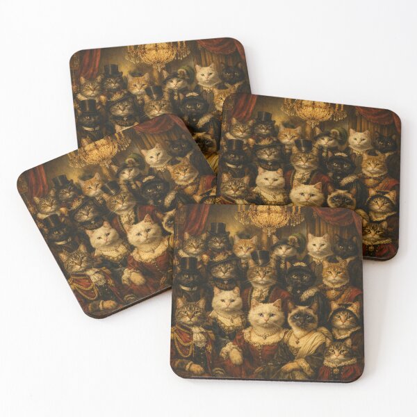 Item preview, Victorian Cats Royal Portrait Art designed and sold by Aramdesing.