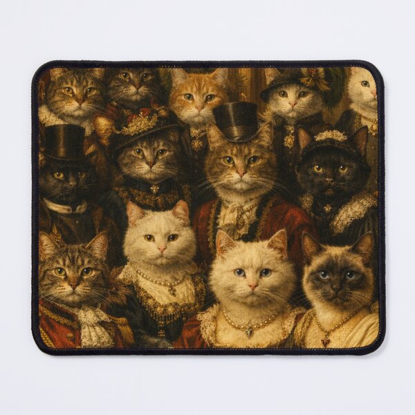 Item preview, Victorian Cats Royal Portrait Art designed and sold by Aramdesing.