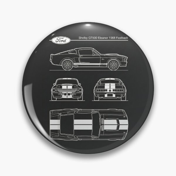 Item preview, 1968 Shelby GT500 Eleanor Blueprint Classic Mustang Outline designed and sold by Motorline44.