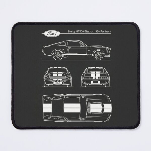 Item preview, 1968 Shelby GT500 Eleanor Blueprint Classic Mustang Outline designed and sold by Motorline44.