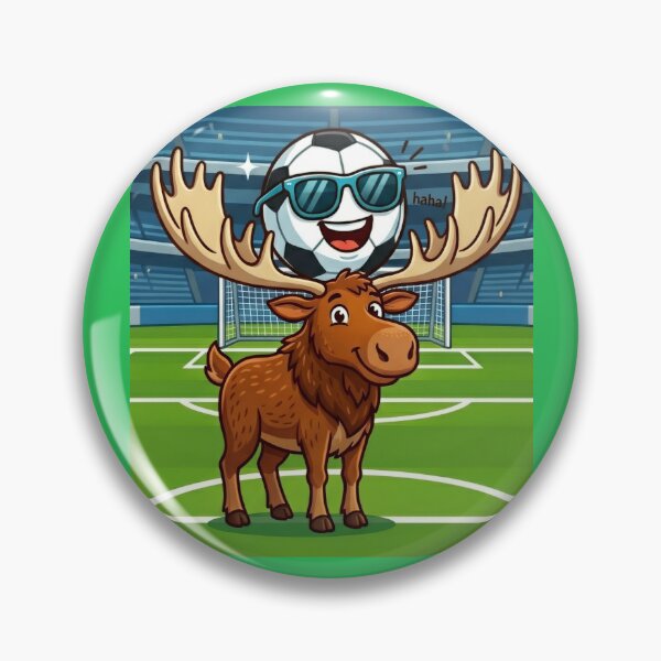 Item preview,  Funny Soccer Moose with Cool Football Character designed and sold by NadinGerasi.