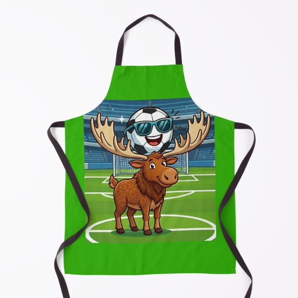Item preview, Funny Soccer Moose with Cool Football Character designed and sold by NadinGerasi.