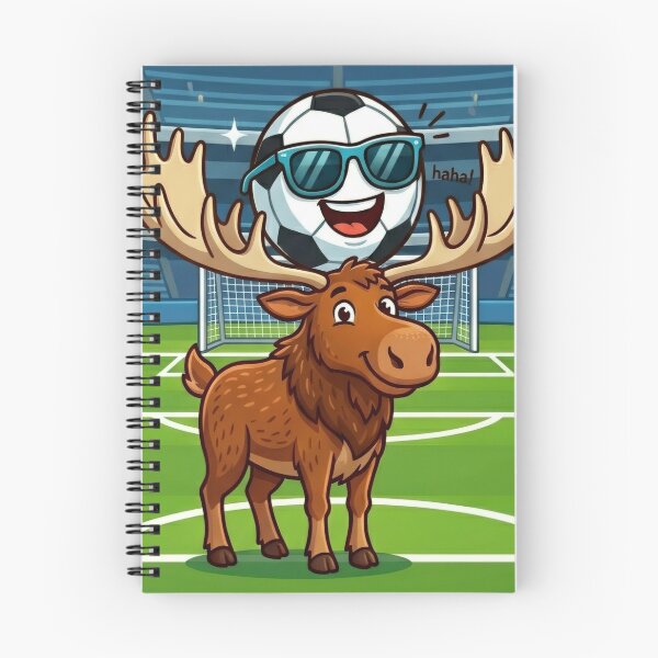 Item preview,  Funny Soccer Moose with Cool Football Character designed and sold by NadinGerasi.