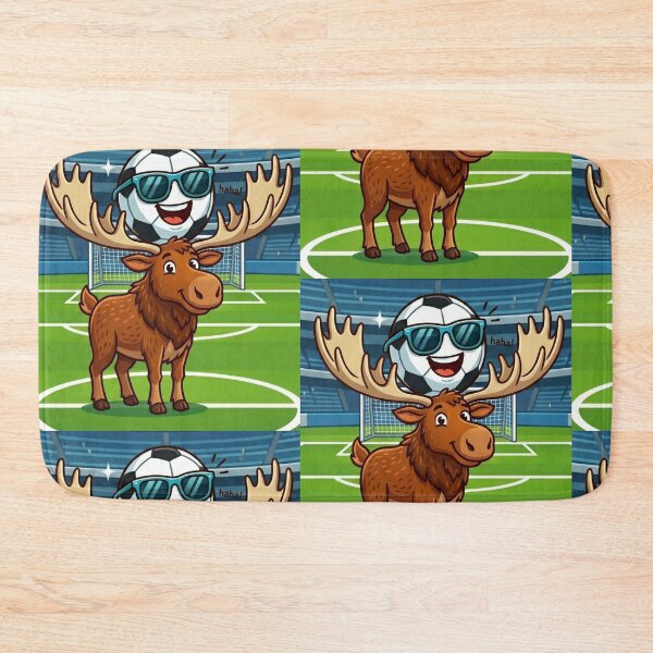 Item preview,  Funny Soccer Moose with Cool Football Character designed and sold by NadinGerasi.