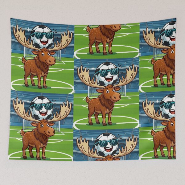 Item preview,  Funny Soccer Moose with Cool Football Character designed and sold by NadinGerasi.