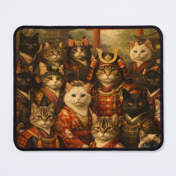Item preview, Samurai Cats Japanese Fantasy Art designed and sold by Aramdesing.