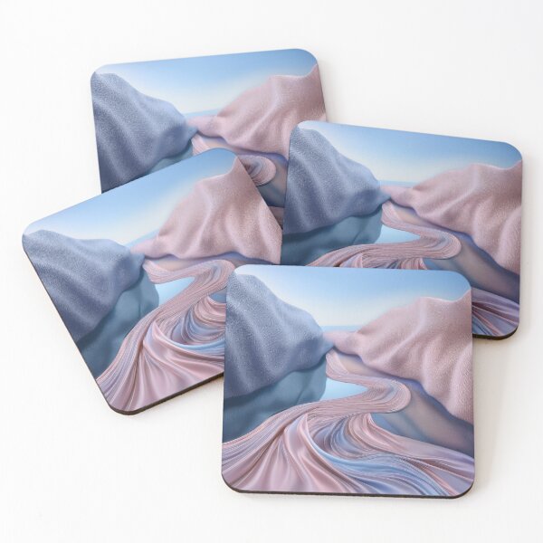 Item preview, Pastel Silk River Abstract – Dreamy Flowing Fabric Art Sticker designed and sold by Picmagico.