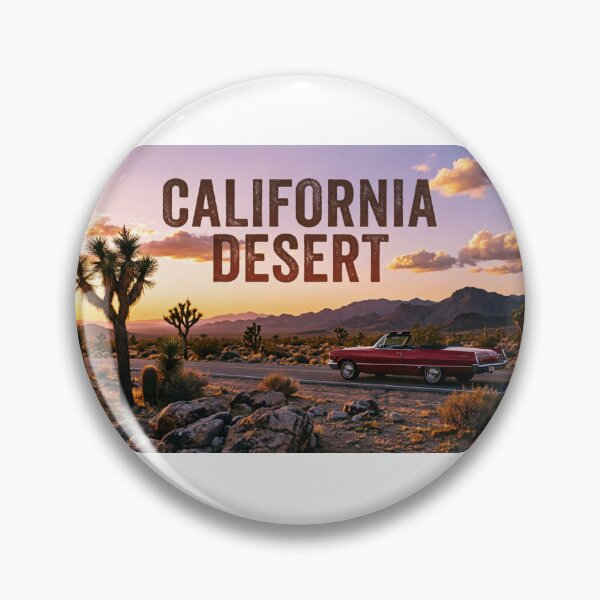Item preview, *California Desert Sunset Classic Car Joshua Tree Road Trip*  *Mojave Desert Vintage Convertible Joshua Tree Sunset Desig  California Desert Road Trip Joshua Tree National Park Art* designed and sold by Petringo.