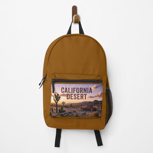 Item preview, *California Desert Sunset Classic Car Joshua Tree Road Trip*  *Mojave Desert Vintage Convertible Joshua Tree Sunset Desig  California Desert Road Trip Joshua Tree National Park Art* designed and sold by Petringo.