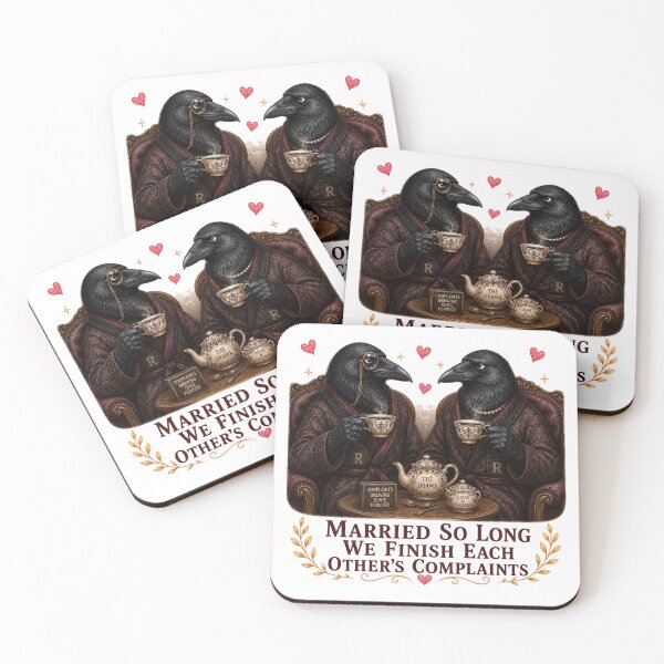 Item preview, Funny Gothic Raven Couple Dark Humor Marriage Anniversary Gift designed and sold by Gentlestate.