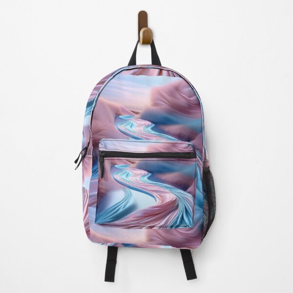 Item preview, Pastel Silk River Abstract – Flowing Ribbon Landscape Sticker designed and sold by Picmagico.