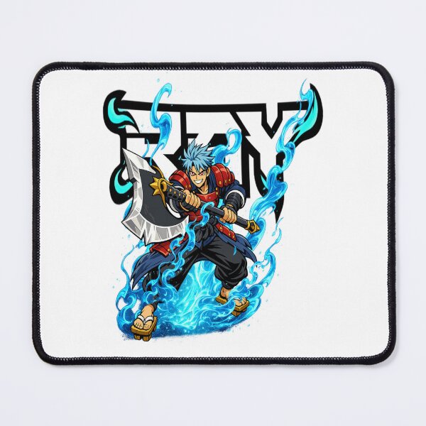 Item preview, Blue Flame Samurai Warrior Anime Tee designed and sold by RAYapparel.
