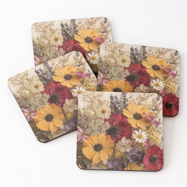 Item preview, SUN‑DRIED BOUQUET — Pressed Meadow Flowers Print designed and sold by Jandedan.
