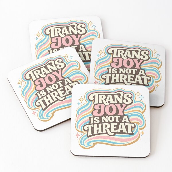 Item preview, Trans Joy Is Not A Threat Retro Groovy Transgender Pride  designed and sold by RedVista.