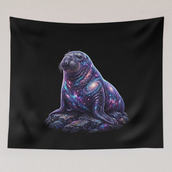 Item preview, Funny Galaxy Elephant Seal Wildlife Graphic designed and sold by bilal sibgui.