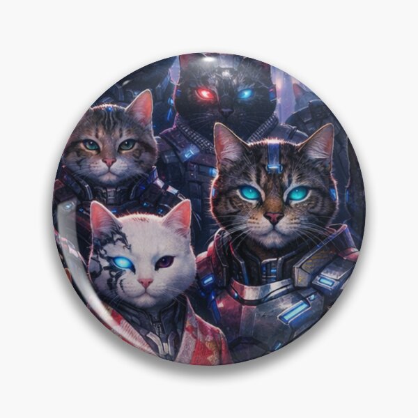Item preview, Cyberpunk Cats Sci Fi Art designed and sold by Aramdesing.
