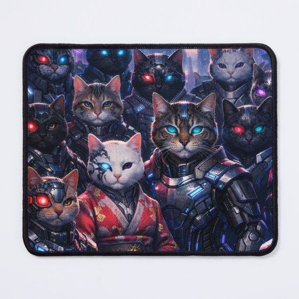 Item preview, Cyberpunk Cats Sci Fi Art designed and sold by Aramdesing.
