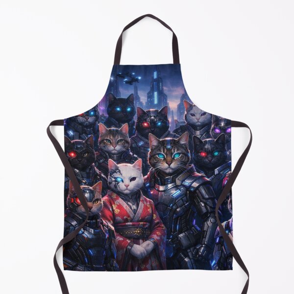 Item preview, Cyberpunk Cats Sci Fi Art designed and sold by Aramdesing.