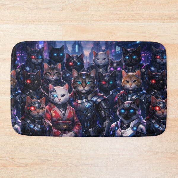 Item preview, Cyberpunk Cats Sci Fi Art designed and sold by Aramdesing.
