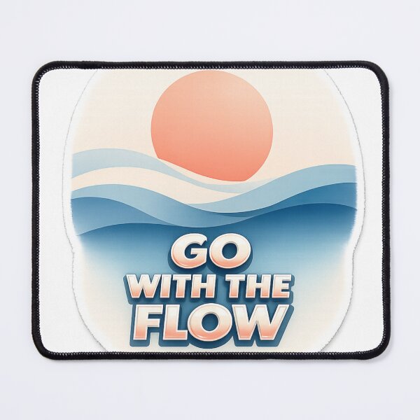 Item preview, Ocean Breeze Japanese Minimal Wave Sticker | Go With The Flow Aesthetic T-Shirt Design designed and sold by Kannada Ink Studio.