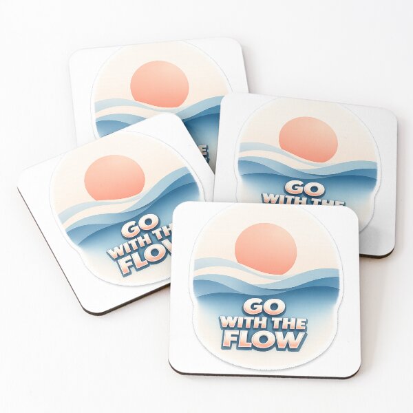 Item preview, Ocean Breeze Japanese Minimal Wave Sticker | Go With The Flow Aesthetic T-Shirt Design designed and sold by Kannada Ink Studio.