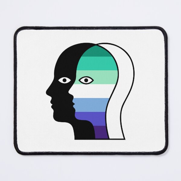 Item preview, Gay Men's Flag Abstract Twin Faces Art - LGBTQ Overlapping Faces designed and sold by Cannaxes Studio.