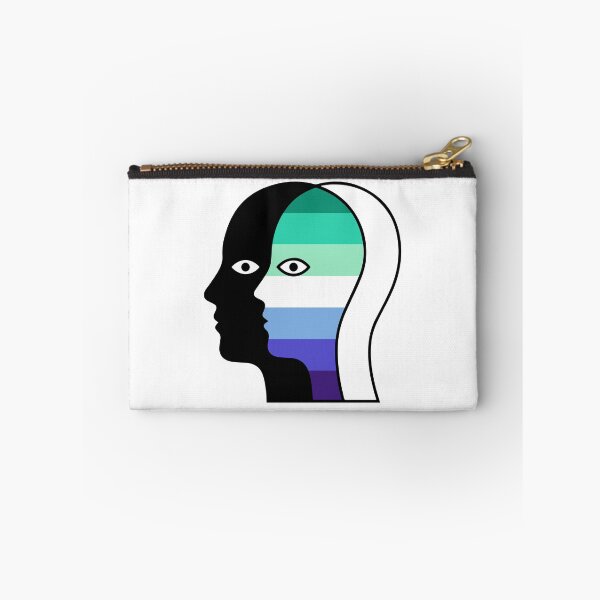Item preview, Gay Men's Flag Abstract Twin Faces Art - LGBTQ Overlapping Faces designed and sold by Cannaxes Studio.