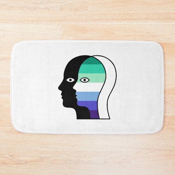 Item preview, Gay Men's Flag Abstract Twin Faces Art - LGBTQ Overlapping Faces designed and sold by Cannaxes Studio.