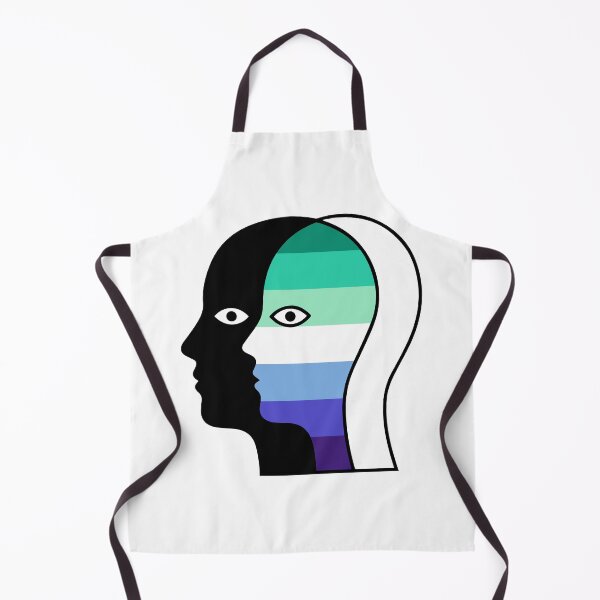 Item preview, Gay Men's Flag Abstract Twin Faces Art - LGBTQ Overlapping Faces designed and sold by Cannaxes Studio.