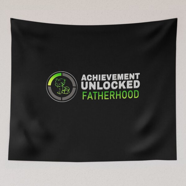 Item preview, Achievement Unlocked Fatherhood Father's Day Gift for New Dad Gamer Dad designed and sold by Say It With Ink.