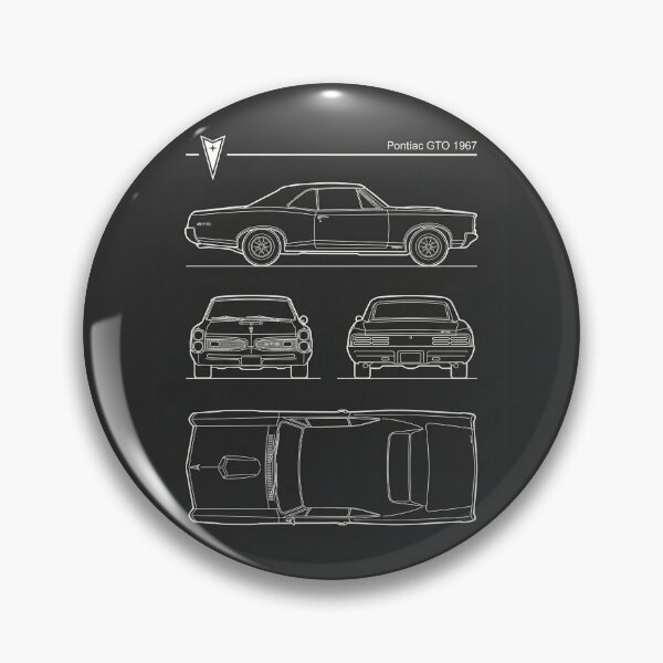 Item preview, 1967 Pontiac GTO Blueprint Vintage Muscle Car Outline designed and sold by Motorline44.