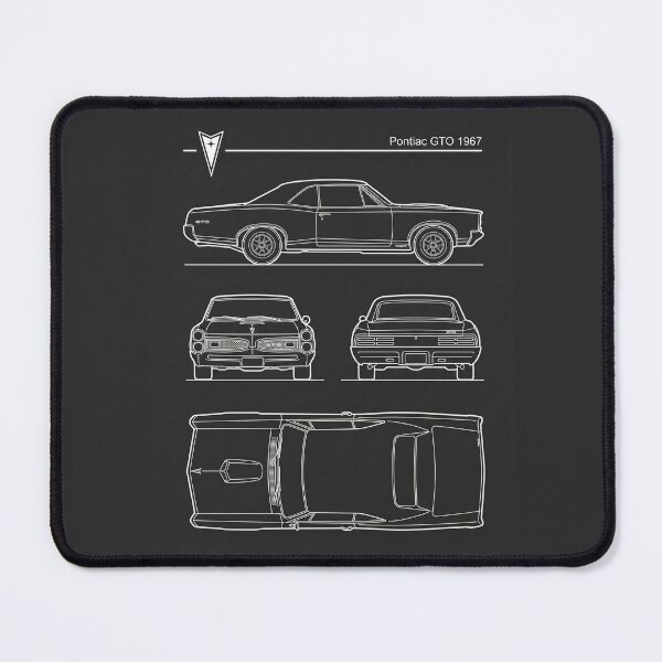 Item preview, 1967 Pontiac GTO Blueprint Vintage Muscle Car Outline designed and sold by Motorline44.