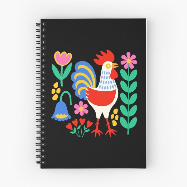 Item preview, Backyard Chicken Scandi Folk Art Rooster designed and sold by AntiqueImages.