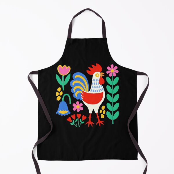 Item preview, Backyard Chicken Scandi Folk Art Rooster designed and sold by AntiqueImages.