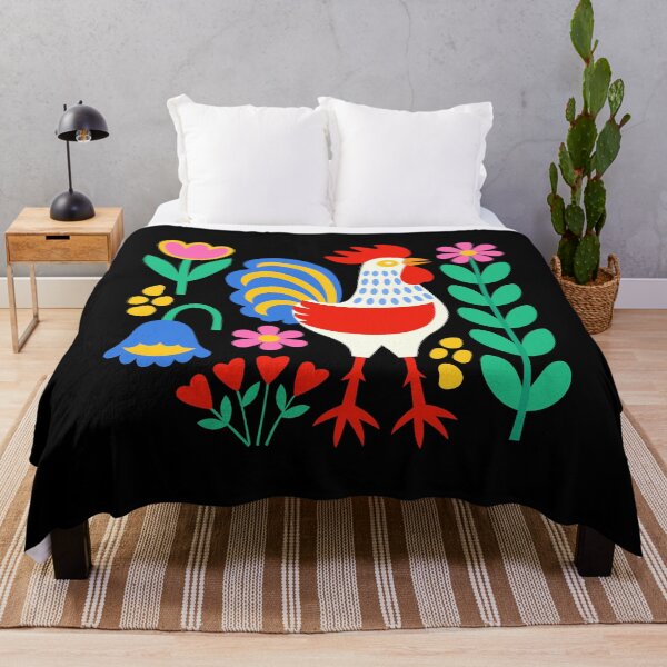 Item preview, Backyard Chicken Scandi Folk Art Rooster designed and sold by AntiqueImages.
