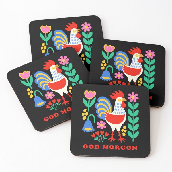 Item preview, Scandi Folk Art Rooster God Morgon Chicken Farm designed and sold by AntiqueImages.