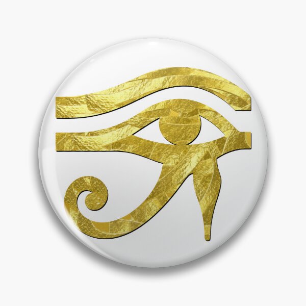 Item preview, Metallic Gold Eye of Horus Egyptian Protection Symbol designed and sold by FlatInkStudio.
