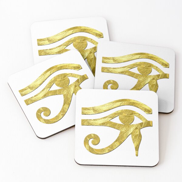 Item preview, Metallic Gold Eye of Horus Egyptian Protection Symbol designed and sold by FlatInkStudio.