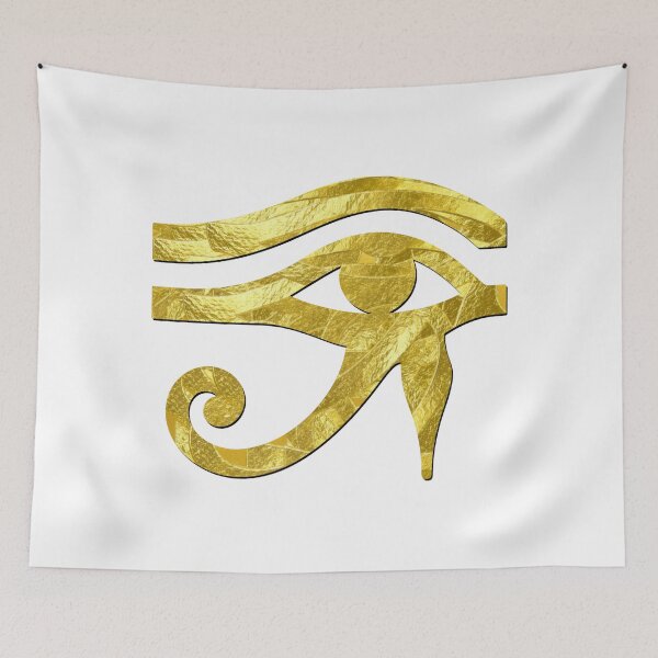 Item preview, Metallic Gold Eye of Horus Egyptian Protection Symbol designed and sold by FlatInkStudio.