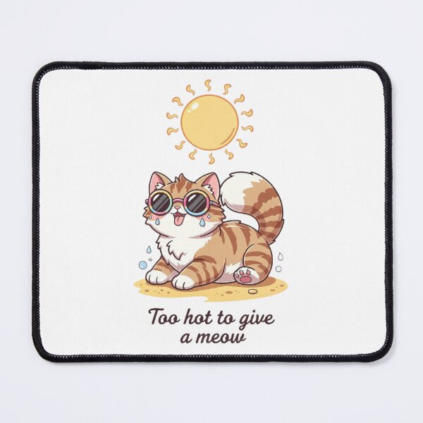 Item preview, Funny Summer Cat Sweating - Too Hot To Give A Meow Meme Shirt designed and sold by Moody Vibes Studio.