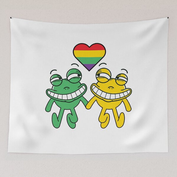 Item preview, Frog Couple – Adorable Amphibian Love Design Celebrating Frog Wedding Vibes designed and sold by ArtsyExplorer.