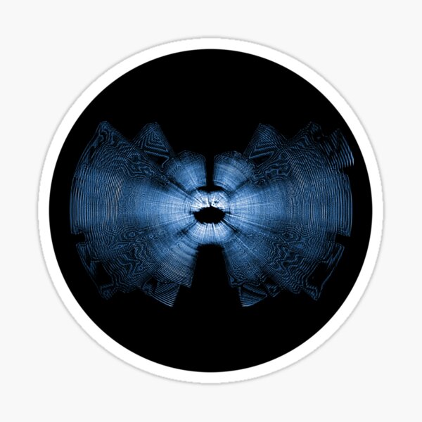 Blue Bat Echolocation Sticker