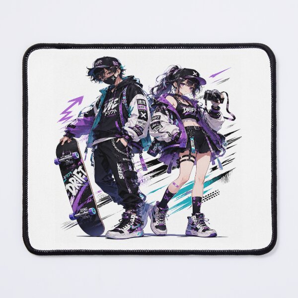 Item preview, Street Drift Twins – Anime Streetwear Duo Aesthetic designed and sold by UnknownFrame.