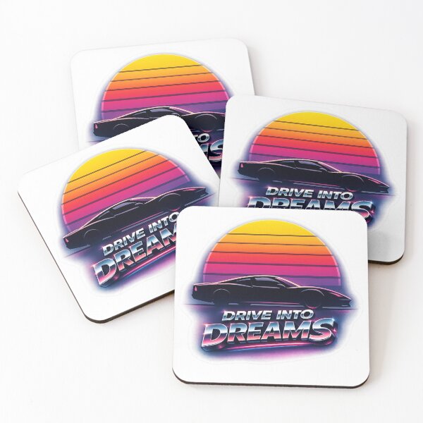 Item preview, Drive Into Dreams Retro Car Sticker | Synthwave Sunset Vintage Car Aesthetic T-Shirt Design designed and sold by Kannada Ink Studio.