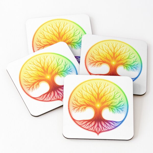 Item preview, Neon Tree of Life – Chakra Energy Balance Cosmic Glow Circle  designed and sold by Authentic Kaleidoscope.