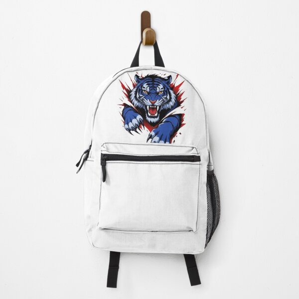 Item preview, Blue Tiger Mascot Roaring Vector Art designed and sold by Golden Threads Studio.
