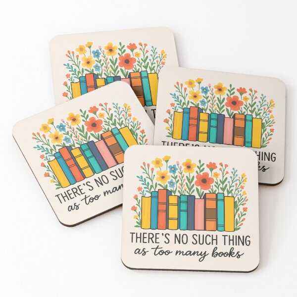 Item preview, There's no such thing as too many books flowers and books  designed and sold by BrownHorse90s.