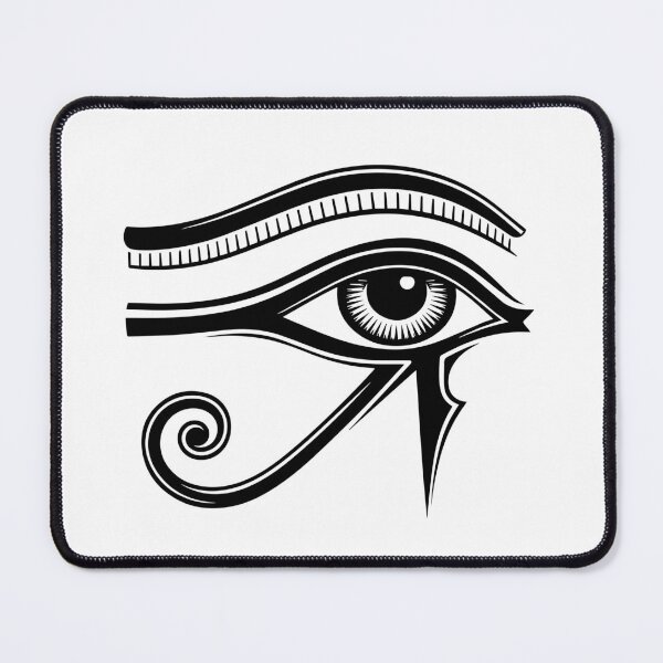 Item preview, Eye of Horus Black Minimalist Egyptian Silhouette Tattoo Art designed and sold by FlatInkStudio.