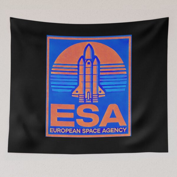 Item preview, European Space Agency Inspired Retro Space Exploration Emblem Design designed and sold by TEEJAMBOREE.